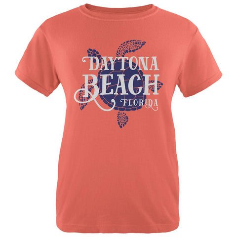 Summer Sun Sea Turtle Daytona Beach Womens T Shirt