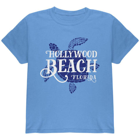 Summer Sun Sea Turtle Hollywood Beach Youth T Shirt