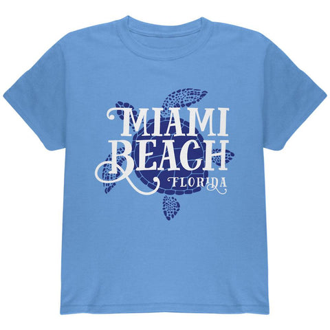 Summer Sun Sea Turtle Miami Beach Youth T Shirt