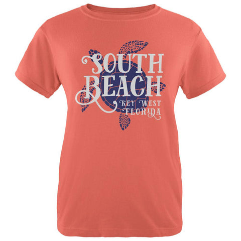 Summer Sun Sea Turtle South Beach Key West Womens T Shirt