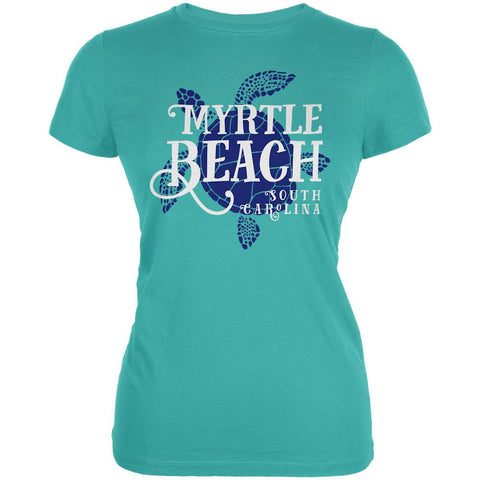 Summer Sun Sea Turtle Myrtle Beach Juniors Soft T Shirt