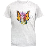 Rainbow Butterfly Unicorn Kitten Mens Soft T Shirt front view