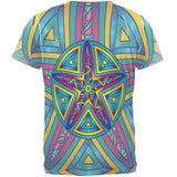 Mandala Trippy Stained Glass Starfish All Over Mens T Shirt