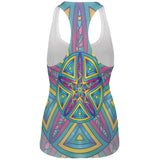 Mandala Trippy Stained Glass Starfish All Over Womens Work Out Tank Top