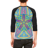 Mandala Trippy Stained Glass Starfish Mens Raglan T Shirt