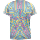 Mandala Trippy Stained Glass Starfish Mens T Shirt