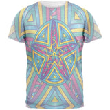 Mandala Trippy Stained Glass Starfish Mens T Shirt