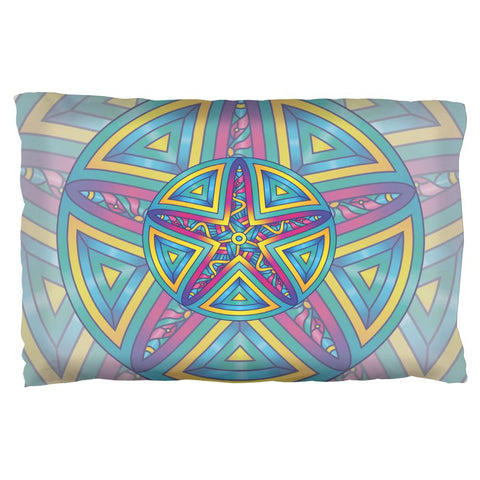 Mandala Trippy Stained Glass Starfish Pillow Case