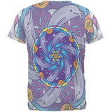 Mandala Trippy Stained Glass Dolphins All Over Mens T Shirt