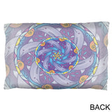 Mandala Trippy Stained Glass Dolphins Pillow Case