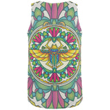 Mandala Trippy Stained Glass Scarab All Over Mens Tank Top