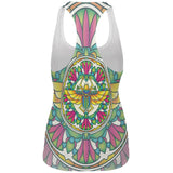 Mandala Trippy Stained Glass Scarab All Over Womens Work Out Tank Top