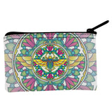 Mandala Trippy Stained Glass Scarab Coin Purse