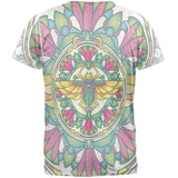 Mandala Trippy Stained Glass Scarab Mens T Shirt