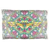 Mandala Trippy Stained Glass Scarab Pillow Case