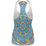 Mandala Trippy Stained Glass Seahorse All Over Womens Work Out Tank Top