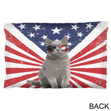 4th Of July Meowica America Patriot Cat Pillow Case