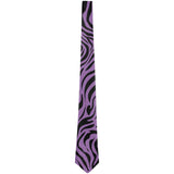 Purple Zebra Stripes All Over Neck Tie