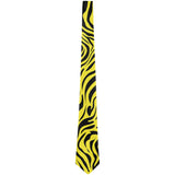 Yellow Zebra Stripes All Over Neck Tie