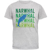 Narwhal Stacked Repeat Mens T Shirt