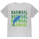 Narwhal Stacked Repeat Youth T Shirt