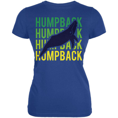 Humpback Whale Stacked Repeat Juniors Soft T Shirt