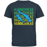 Hammerhead Shark Stacked Repeat Mens T Shirt