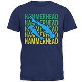 Hammerhead Shark Stacked Repeat Mens T Shirt