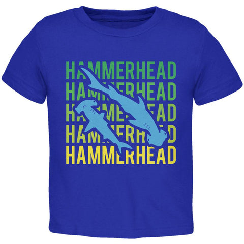 Hammerhead Shark Stacked Repeat Toddler T Shirt