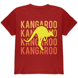 Kangaroo Stacked Repeat Youth T Shirt
