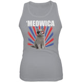 4th Of July Meowica America Patriot Cat Juniors Soft Tank Top