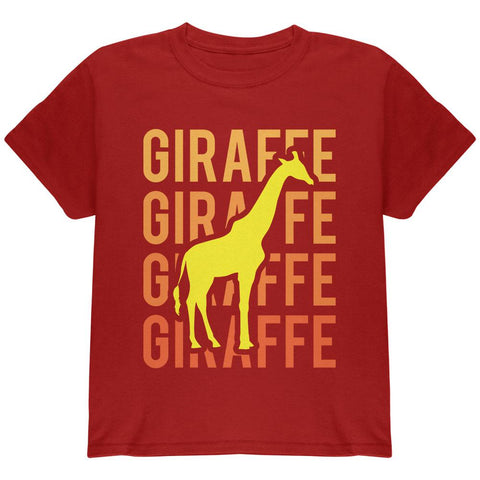 Giraffe Stacked Repeat Youth T Shirt