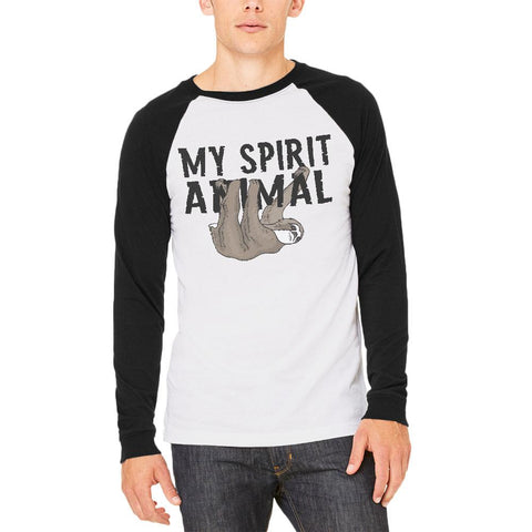 Sloth My Spirit Animal Mens Long Sleeve Raglan T Shirt