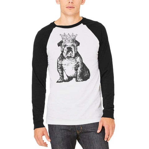 Bulldog Crown Mens Long Sleeve Raglan T Shirt