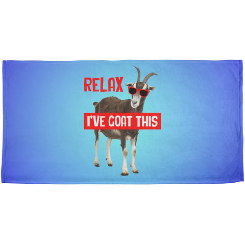 Relax I've Goat Got This Funny All Over Beach Towel