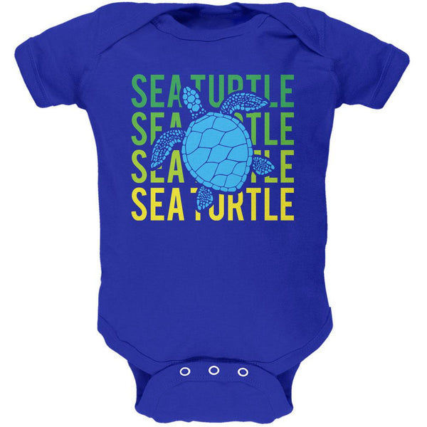 Sea Turtle Stacked Repeat Soft Baby One Piece – AnimalWorld.com