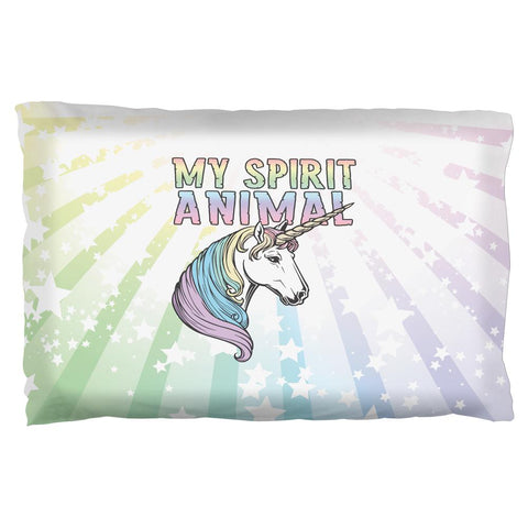 My Spirit Animal Unicorn Pastel Rainbow Pillow Case