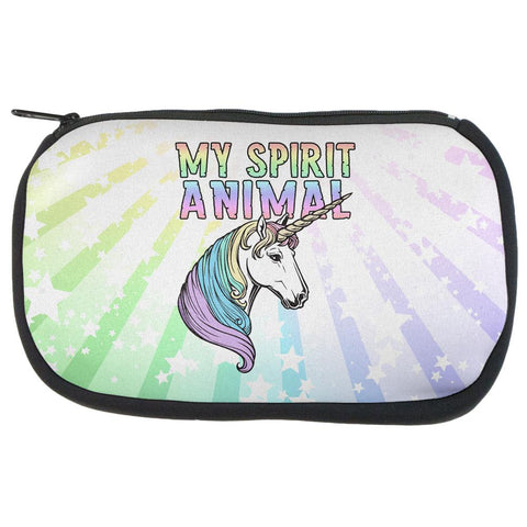 My Spirit Animal Unicorn Pastel Rainbow Makeup Bag