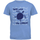 Sea Turtle Swim with the Current Mens T Shirt