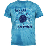 Sea Turtle Swim with the Current Mens T Shirt