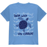 Sea Turtle Swim with the Current Youth T Shirt