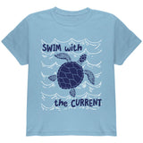 Sea Turtle Swim with the Current Youth T Shirt