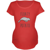 Floaty Potato Manatee Maternity Soft T Shirt