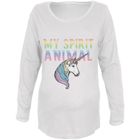 My Spirit Animal Unicorn Maternity Soft Long Sleeve T Shirt