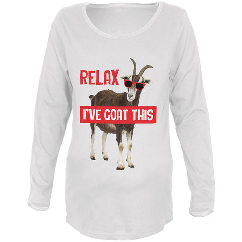 Relax I've Got Goat This Funny Maternity Soft Long Sleeve T Shirt