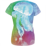 Squishy Baby Jellyfish Rainbow All Over Womens T Shirt