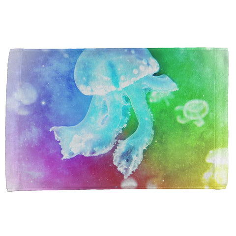 Squishy Baby Jellyfish Rainbow All Over Hand Towel