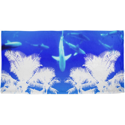 Summer Shark Beach Party All Over Beach Towel