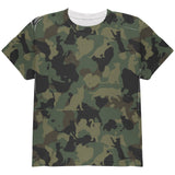 Catmoflauge Cat Camoflauge All Over Youth T Shirt front view