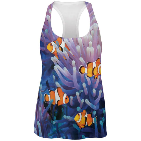 Clownfish Sea Anemone All Over Womens Work Out Tank Top